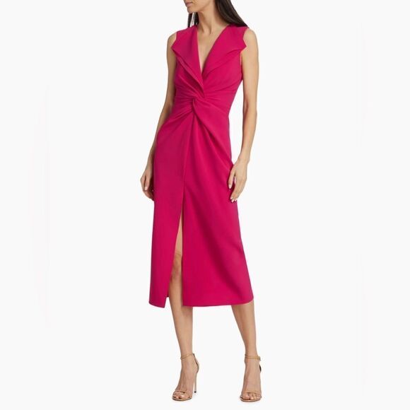 Prabal Gurung Lily Twist-Front Midi Dress size 0 - Picture 2 of 13